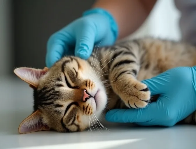 Specialist carefully handling a deceased cat with dignity in St Albans
